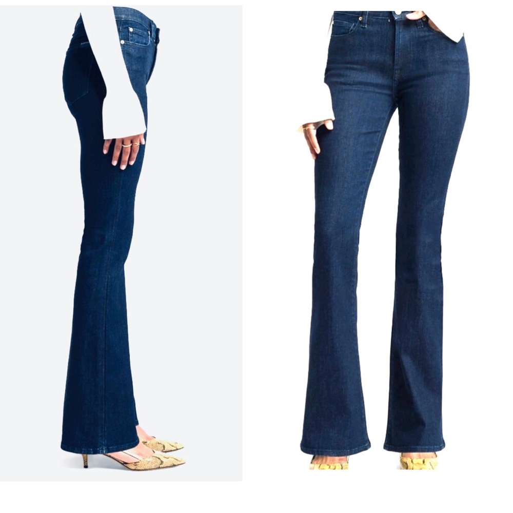 7 FOR ALL MANKIND Ali Dark Blue Denim Flare leg JEANS ~ 29 ~
